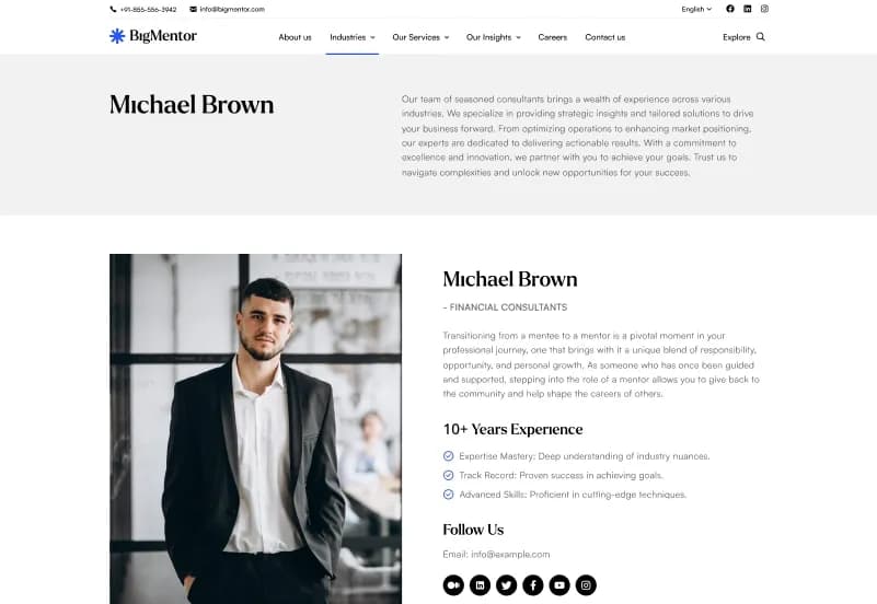 BigMentor — Business & Consulting Statamic Starter Kit gallery image 12