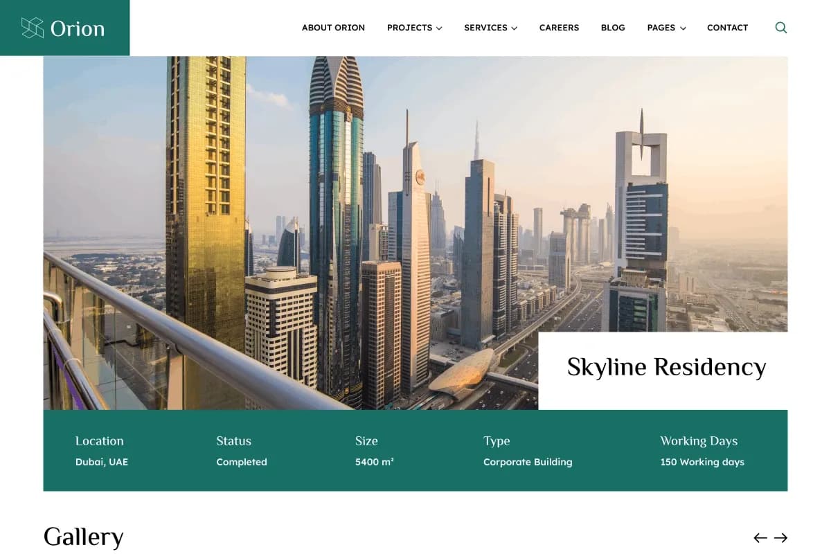 Orion — Construction & Architecture Website Template for Astro gallery image 12