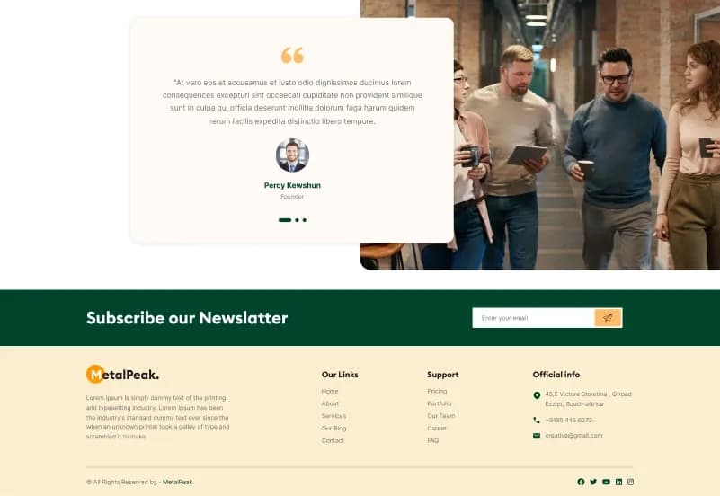 MetalPeak — Industrial & Manufacturing HTML Website Template gallery image 13