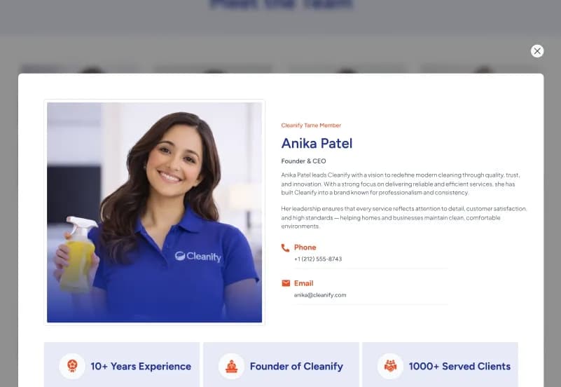 Cleanify — Cleaning Service Figma Template gallery image 13