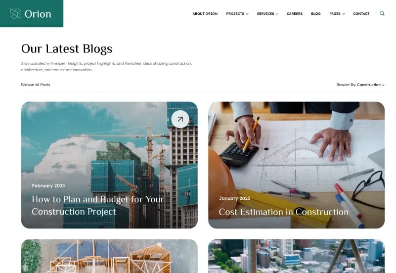 Orion Construction — October CMS Construction & Corporate Theme gallery image 15