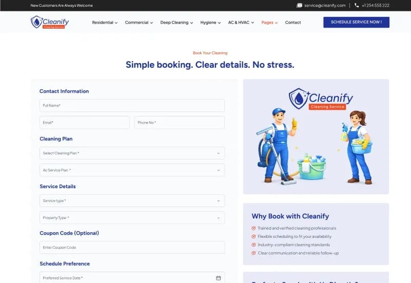 Cleanify — Cleaning Service Figma Template gallery image 15