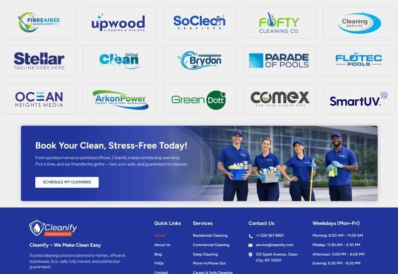 Cleanify — Cleaning Service Figma Template gallery image 16