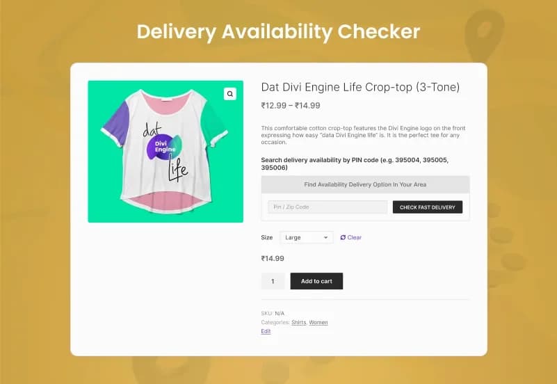WooCommerce Fast Delivery Checker & Delivery Cost Plugin gallery image 2