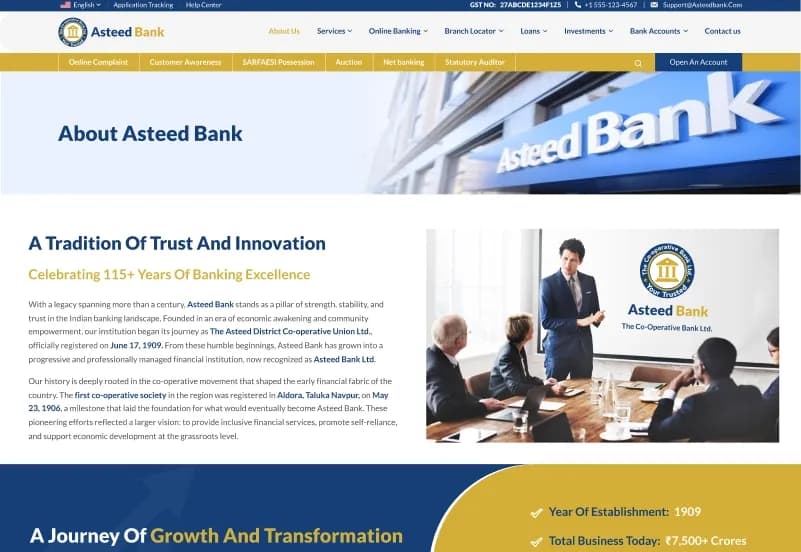 Asteed — Banking Website Figma Template gallery image 2