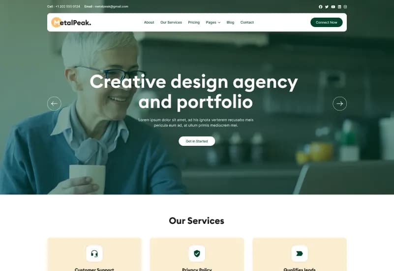 MetalPeak — Industrial & Manufacturing HTML Website Template gallery image 2