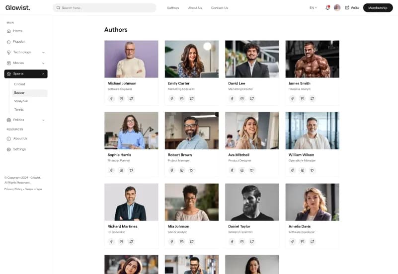 Glowist — Blog & Magazine Statamic Starter Kit gallery image 5