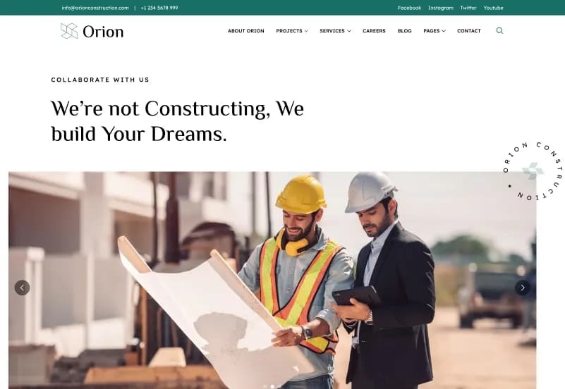 Orion Construction — October CMS Construction & Corporate Theme gallery image 2