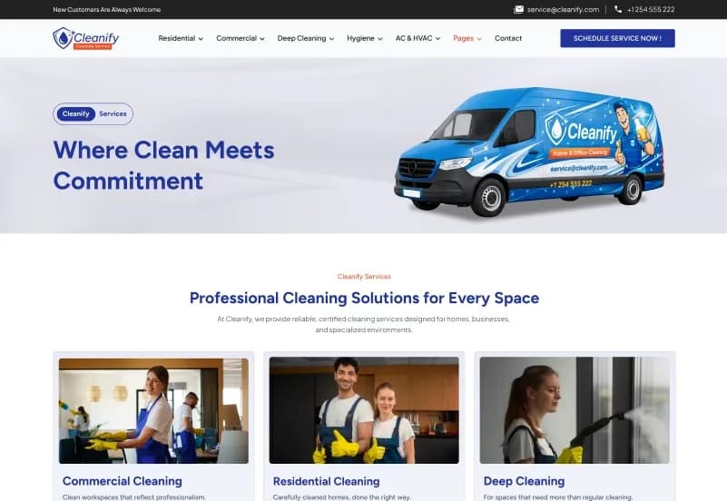 Cleanify — Cleaning Service Figma Template gallery image 3