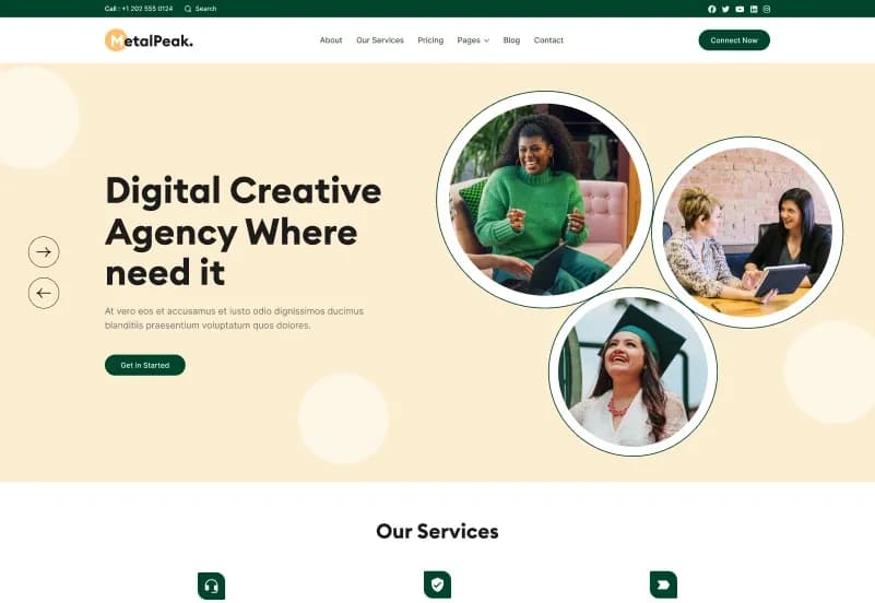 MetalPeak — Industrial & Manufacturing HTML Website Template gallery image 3