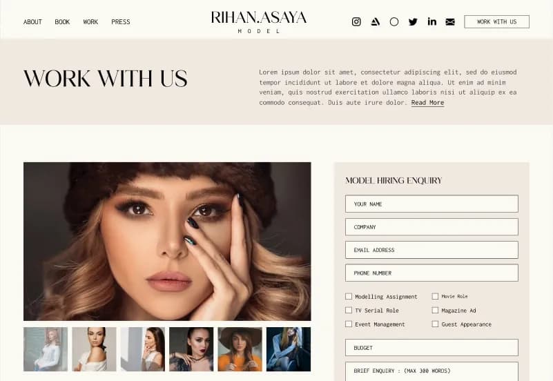 Rihan Model — Craft CMS Portfolio Starter Kit gallery image 4