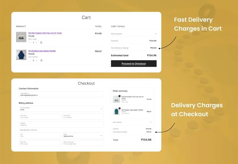 WooCommerce Fast Delivery Checker & Delivery Cost Plugin gallery image 4