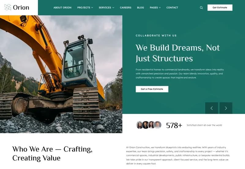 Orion Construction — October CMS Construction & Corporate Theme gallery image 4