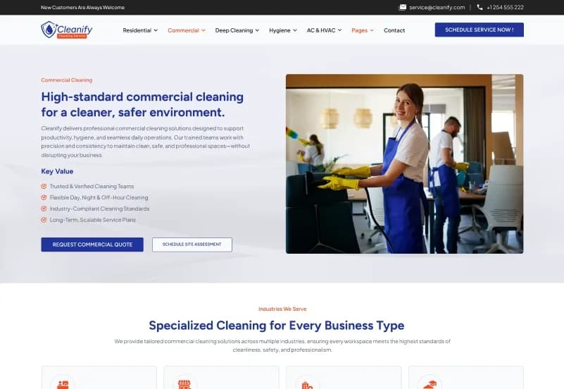 Cleanify — Cleaning Service Figma Template gallery image 4