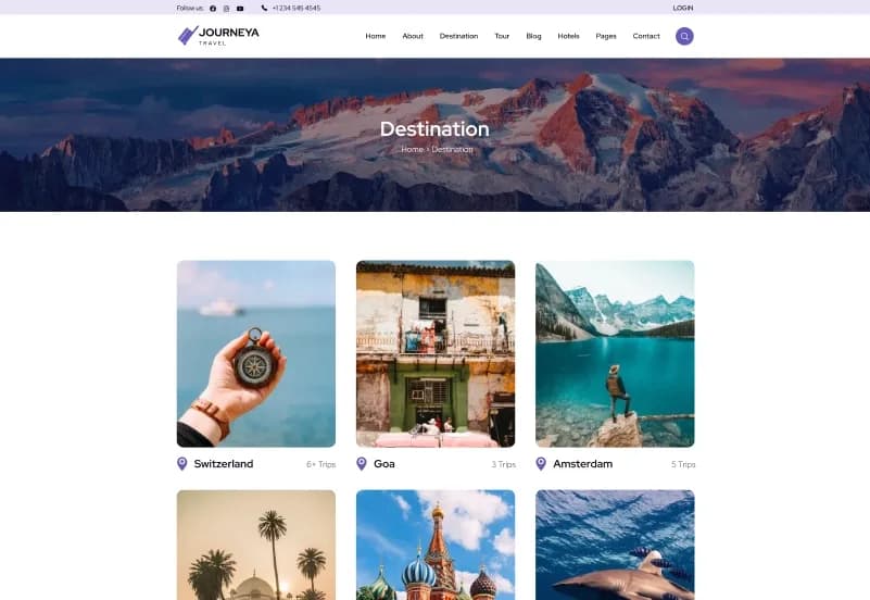Journea – Dynamic Travel CMS Website Template gallery image 5