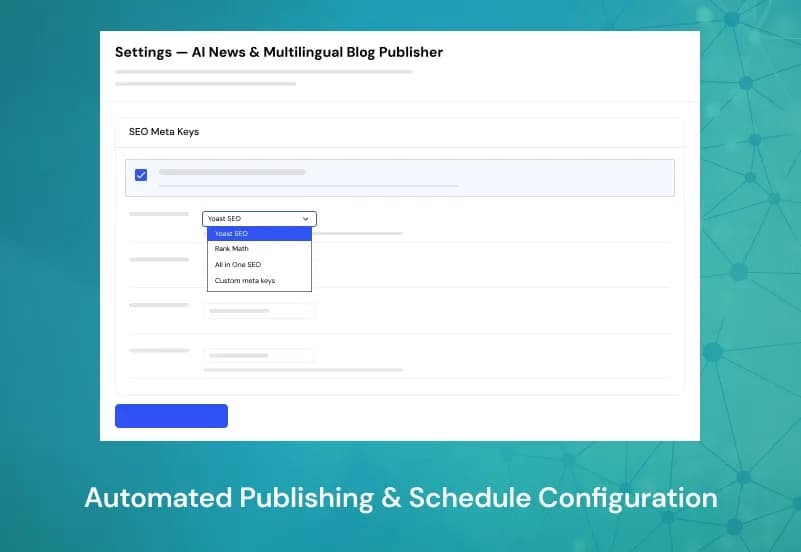 AI News Multilingual Blog Publisher — WordPress AI Article Generation & Publishing Plugin gallery image 5
