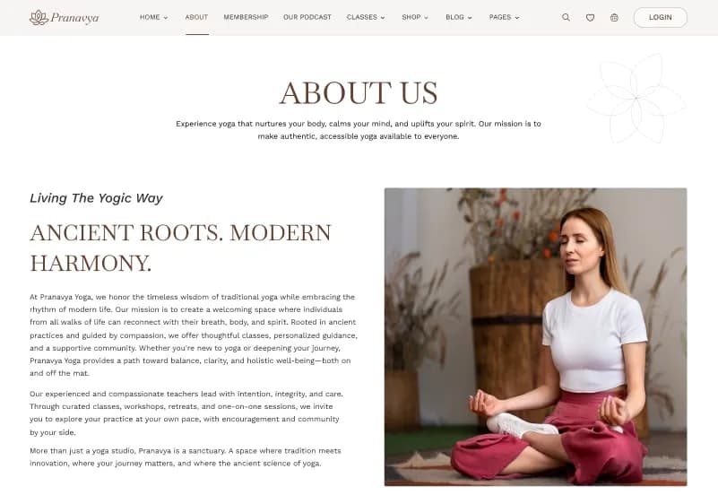 Yoga HTML Website Template gallery image 5