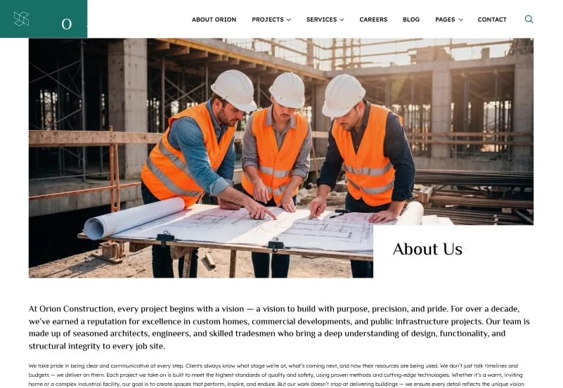 Orion Construction — October CMS Construction & Corporate Theme gallery image 5