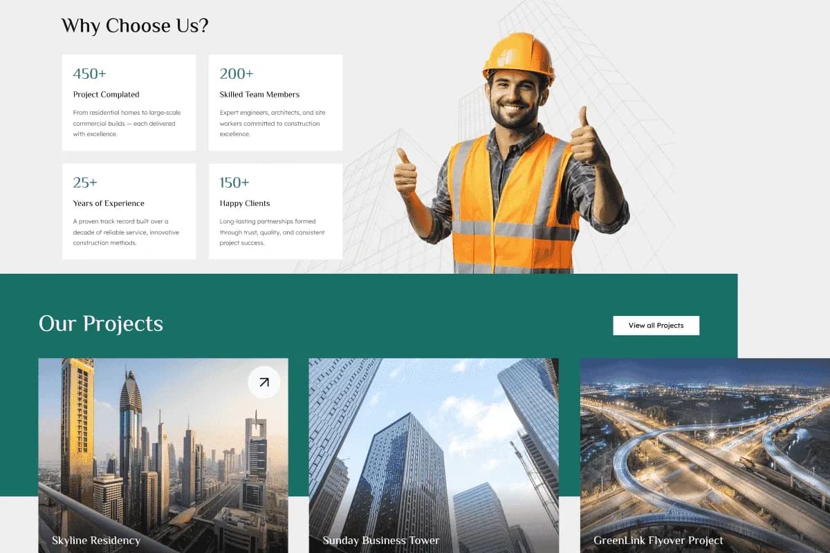 Orion — Construction & Architecture Website Template for Astro gallery image 6
