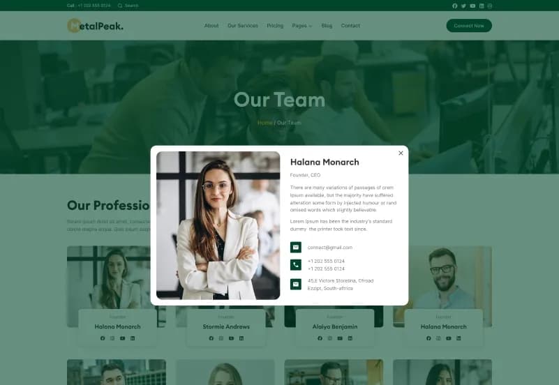 MetalPeak — Industrial & Manufacturing HTML Website Template gallery image 6