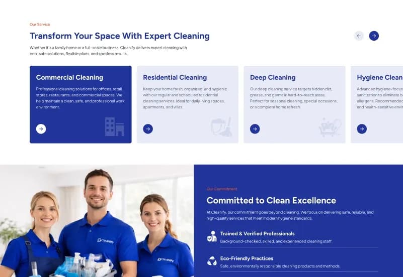 Cleanify — Cleaning Service Figma Template gallery image 6