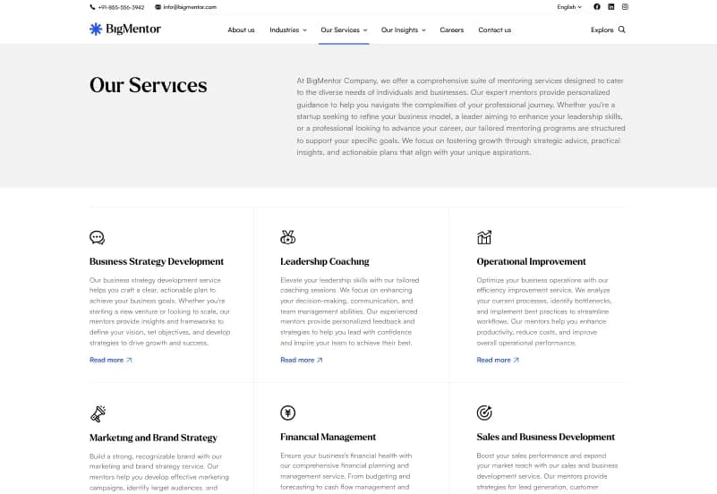 BigMentor — Business & Consulting OctoberCMS Theme gallery image 7