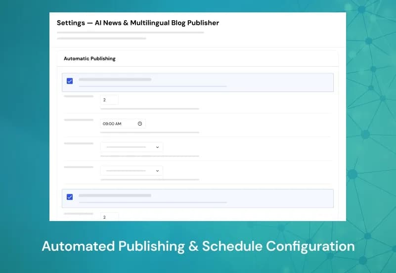 AI News Multilingual Blog Publisher — WordPress AI Article Generation & Publishing Plugin gallery image 7