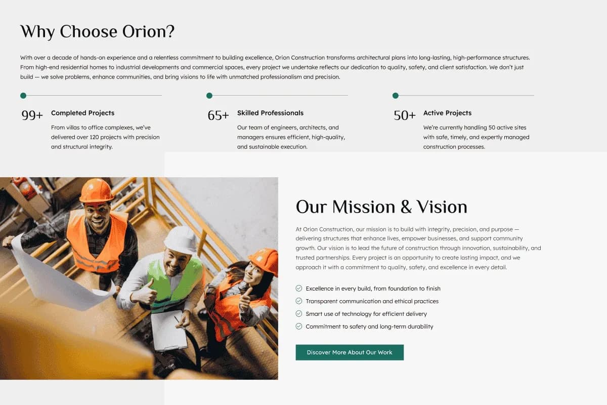 Orion — Construction & Architecture Website Template for Astro gallery image 8