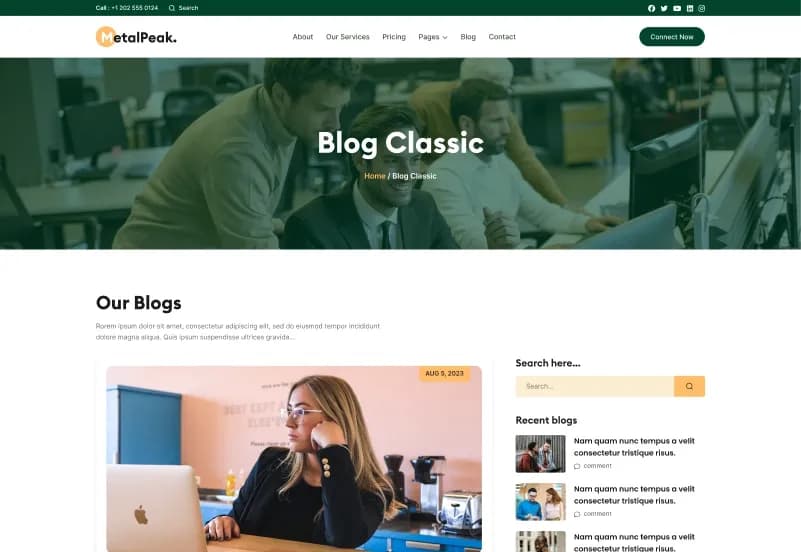 MetalPeak — Industrial & Manufacturing HTML Website Template gallery image 8