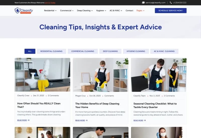 Cleanify — Cleaning Service Figma Template gallery image 8
