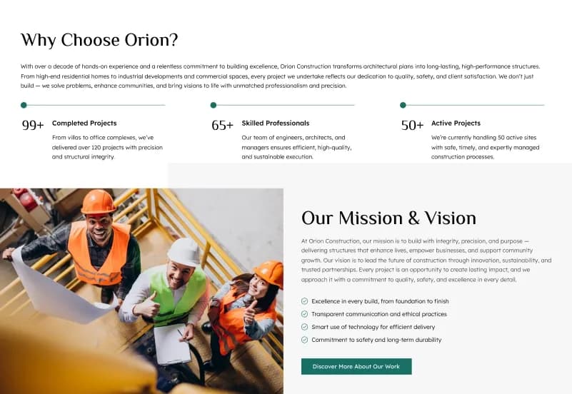 Orion Construction — October CMS Construction & Corporate Theme gallery image 9