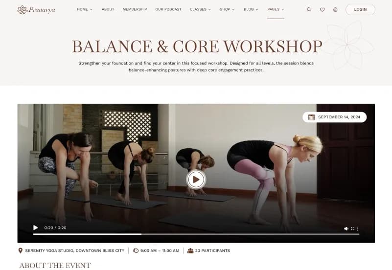 Yoga — Wellness & Yoga Studio October CMS Theme gallery image 9