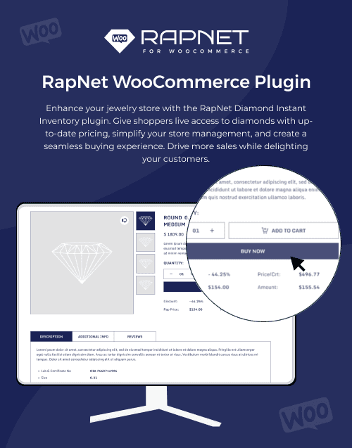 RapNet for WooCommerce Plugin — Diamond Import, Search, Filters, Wishlist, Compare & Cart Support