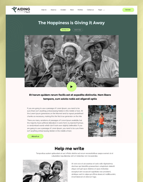 Aiding Hearts — Charity, Donation & Nonprofit Next.js Website Template