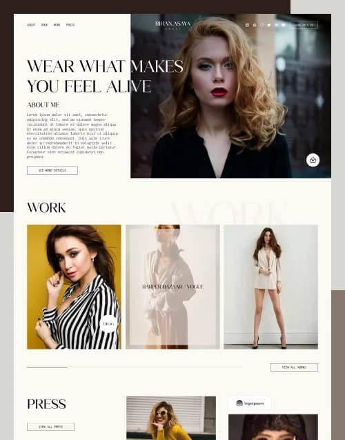 Rihan Model - Premium website template by WebbyCrown Solutions