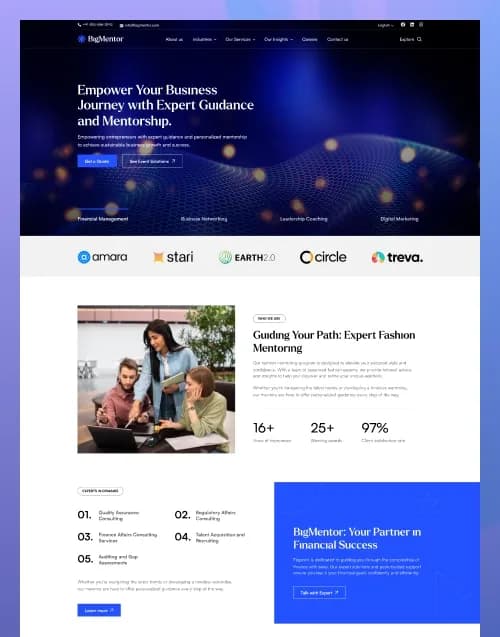Bigmentor — Business & CMS Admin Dashboard Next.js Website Template