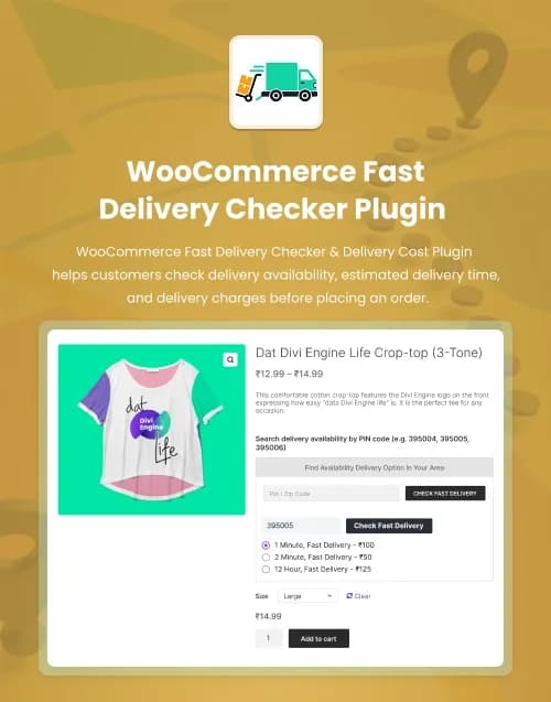 WooCommerce Fast Delivery Checker Plugin - Premium website template by WebbyCrown Solutions