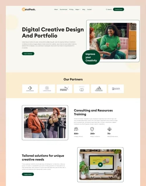 MetalPeak - Premium website template by WebbyCrown Solutions