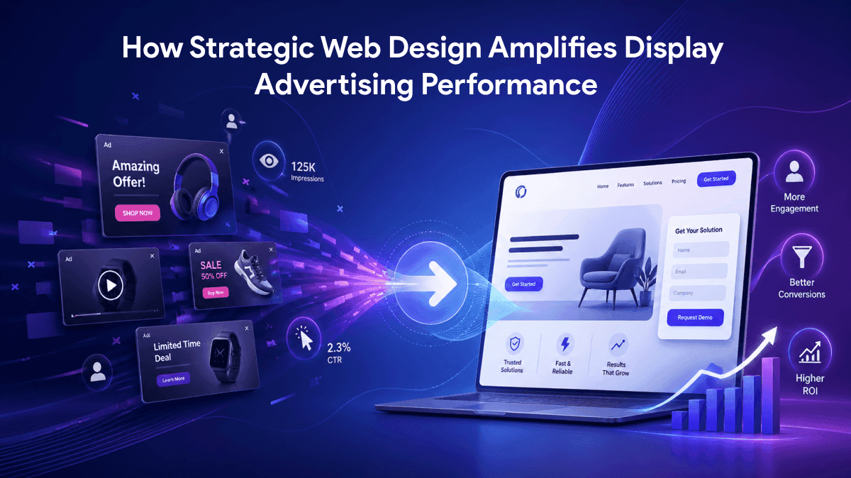 How Strategic Web Design Amplifies Display Advertising Performance - Blog post by WebbyCrown Solutions
