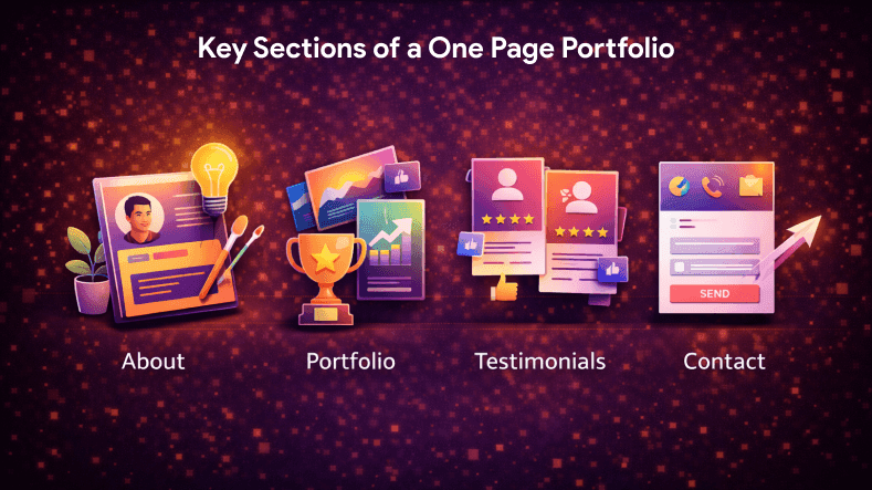 Key Sections of a One Page Portfolio.png