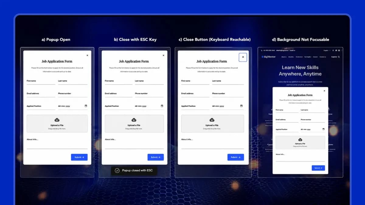 Modal or newsletter popup