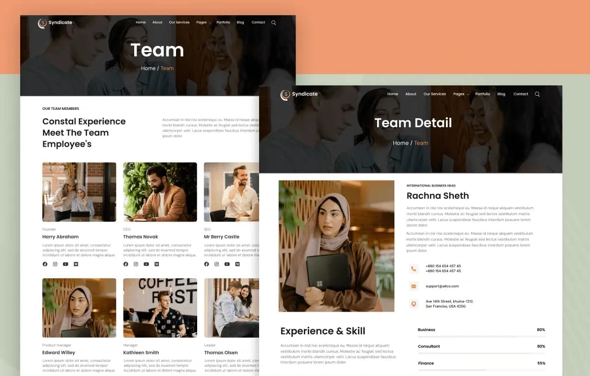 Syndicate — Business Advisory Next.js + CMS Admin Dashboard Website Template gallery image 3