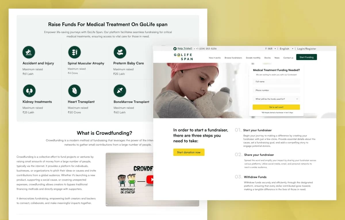 Golife Span Statamic Fundraising Starter Kit