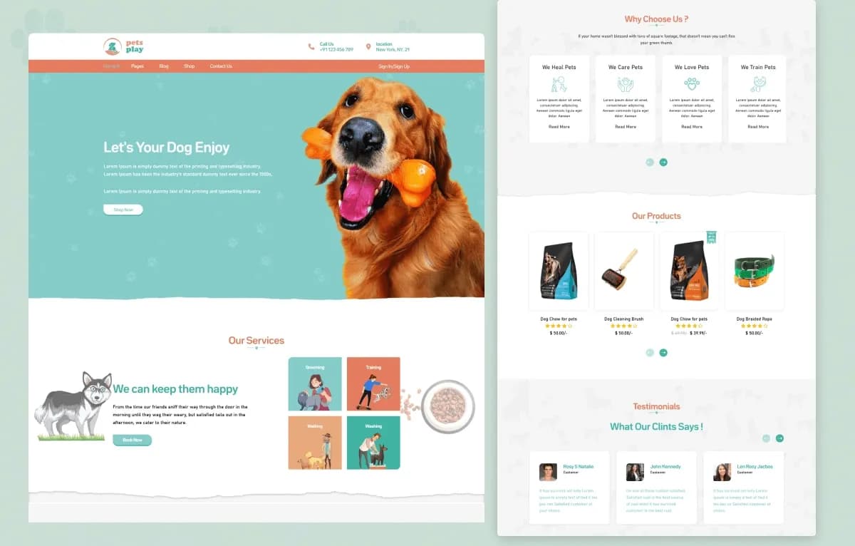 PetsPlay — Pet Care & Veterinary Statamic Starter Kit gallery image 1
