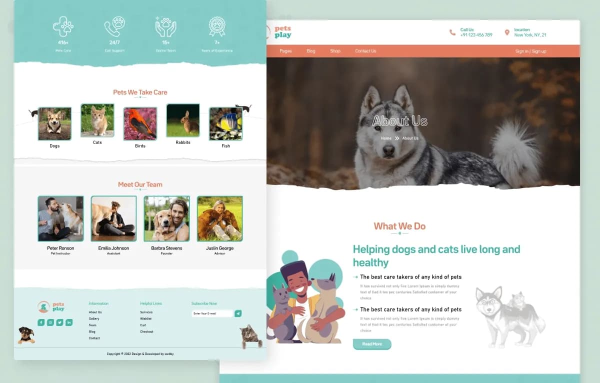 PetsPlay — Pet Care & Veterinary Statamic Starter Kit gallery image 2