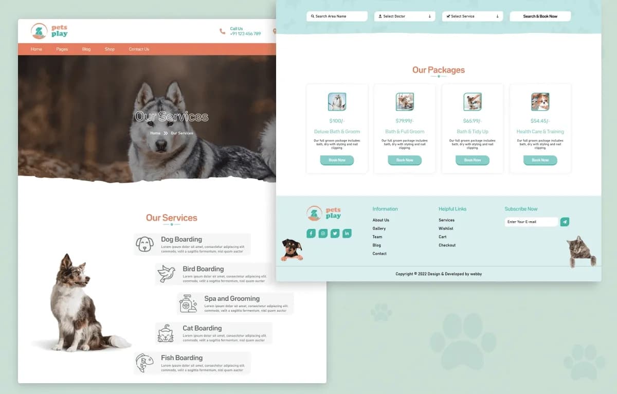 PetsPlay — Pet Care & Veterinary Statamic Starter Kit gallery image 3