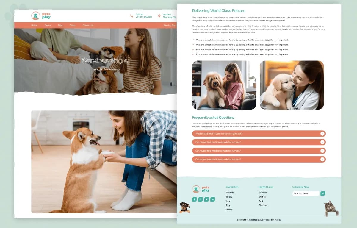 PetsPlay — Pet Care & Veterinary Statamic Starter Kit gallery image 4