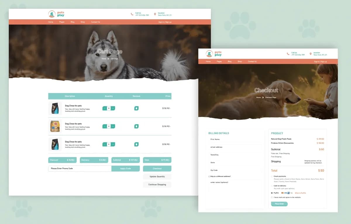 Petsplay — Pet Care and Shop HTML Website Template gallery image 11