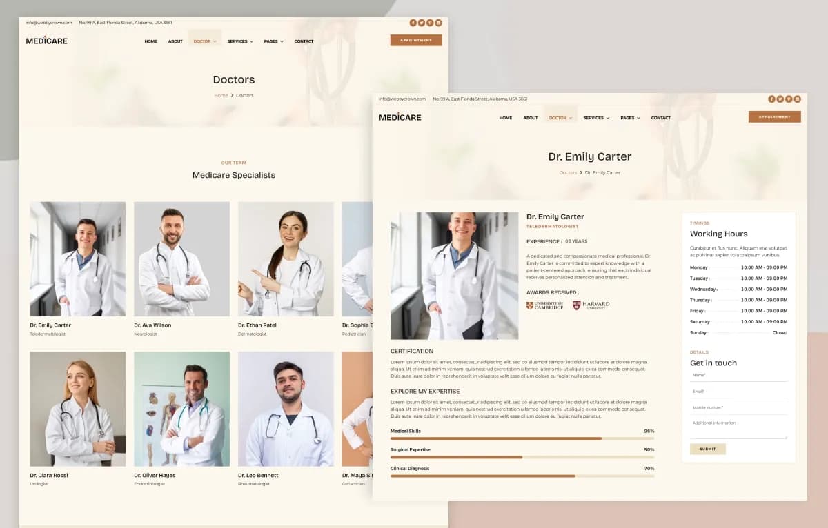 Medicare — Hospital & Medical Next.js + CMS Admin Dashboard Website Template gallery image 6