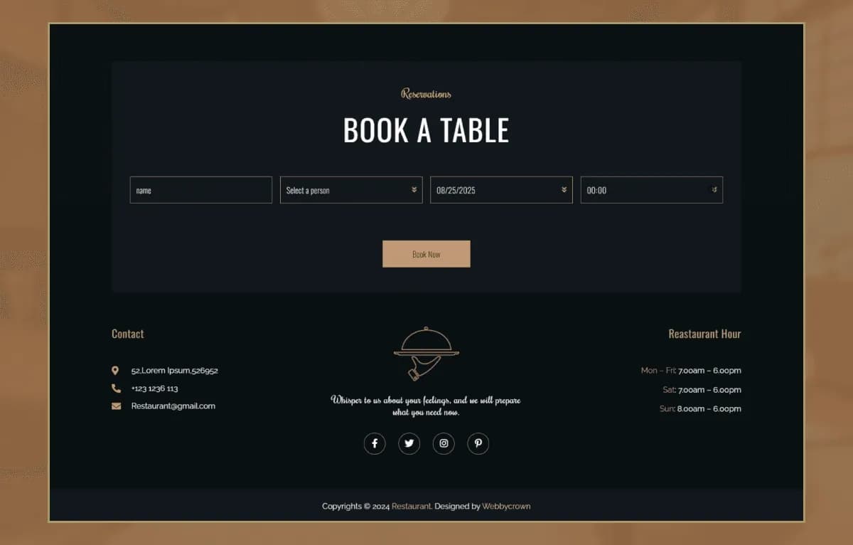 Yummy Food Restaurant — Statamic Restaurant Starter Kit gallery image 6